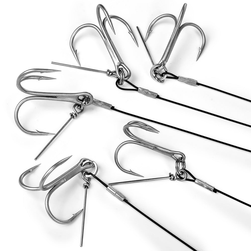 Full shot of Proberos PJ039 pre-assembled stainless steel wire leader trace rig