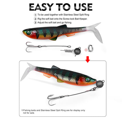 PROBEROS PJ041 easy to use install diagram how to attach stinger rig on soft swimbait lure