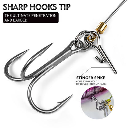 PROBEROS PJ042 Ultra Sharp High Carbon Steel Barbed Treble Hook Point Detail