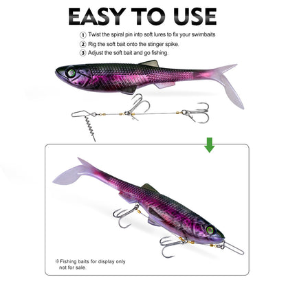PROBEROS PJ042 Stinger Rig Easy Installation Steps on Soft Lures