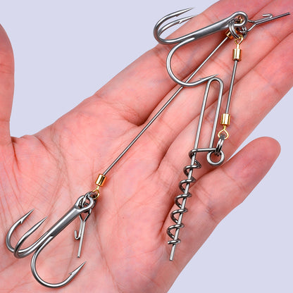 PROBEROS PJ043 Steel Wire Leader Double Treble Stinger Rig In Hand View