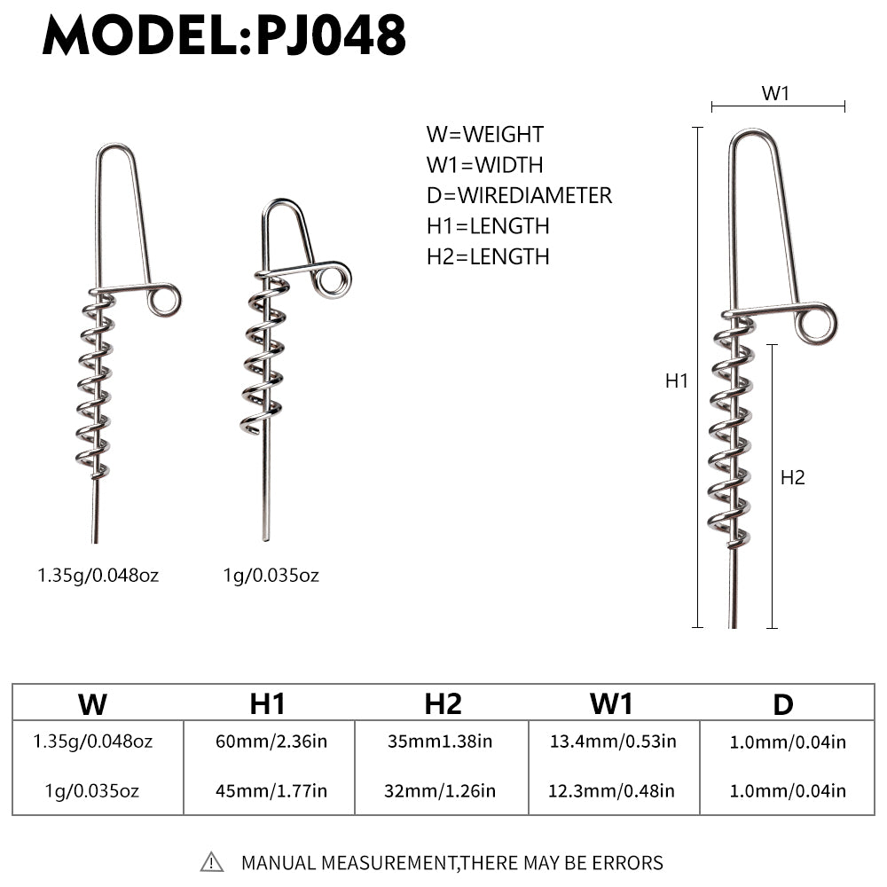 PROBEROS PJ048 Spring Lock Pins Weight Options 1g and 1.35g