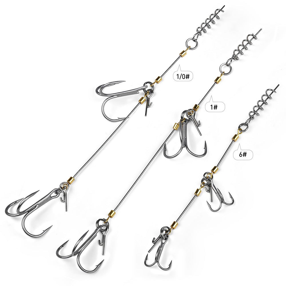 PROBEROS PJN040 High Carbon Steel Barbed Treble Hook Sharp Point Detail