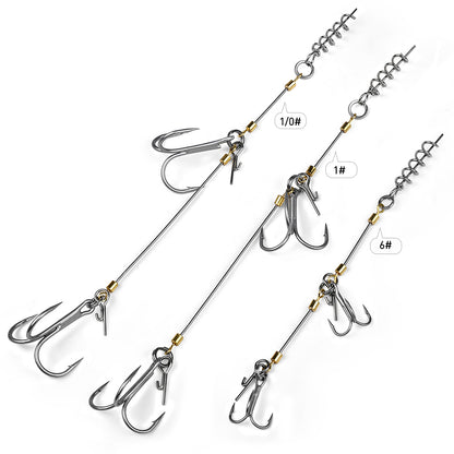 PROBEROS PJN040 High Carbon Steel Barbed Treble Hook Sharp Point Detail