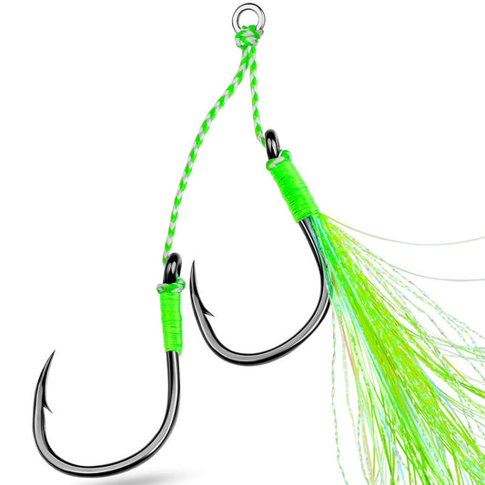 PROBEROS SZ074 Assist-Haken 11#-20#, 5 Sets, mit Assist-Haken, Beutefisch-Dekor – Salzwasser