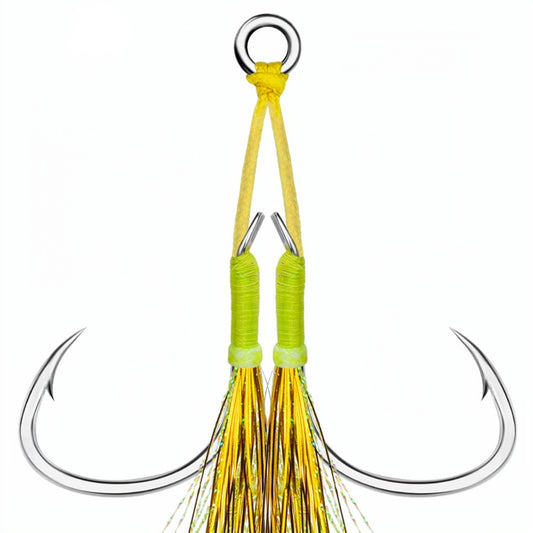 PROBEROS SZ099 Assist-Haken 1/0#-5/0#, 2 Sets, mit Assist-Haken – Salzwasser