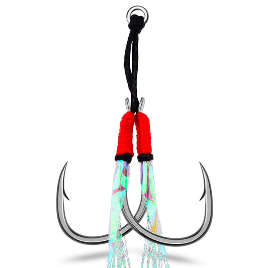 PROBEROS YHK006 Assist-Haken 0.38g-1.69g / 11#-20#, 5 Sets, mit Assist-Haken – Salzwasser
