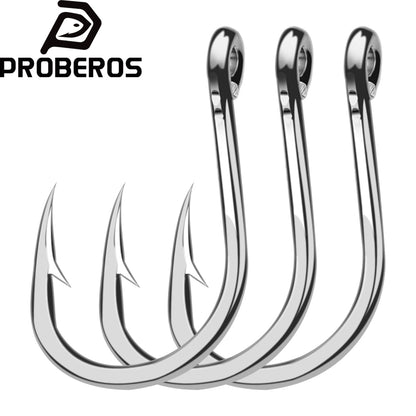 PROBEROS SJ41 stainless steel saltwater single circle fishing hooks 20pcs set