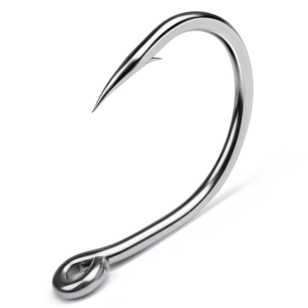 Ultra sharp circle hook point and barb detail of PROBEROS SJ60 big game fishing hooks