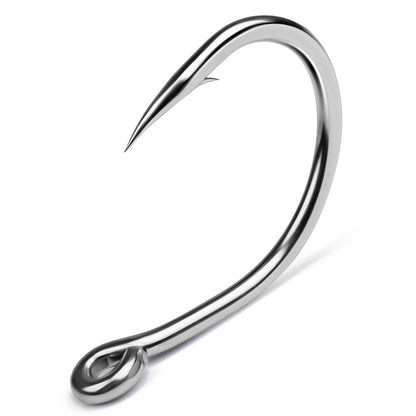 Ultra sharp circle hook point and barb detail of PROBEROS SJ60 big game fishing hooks