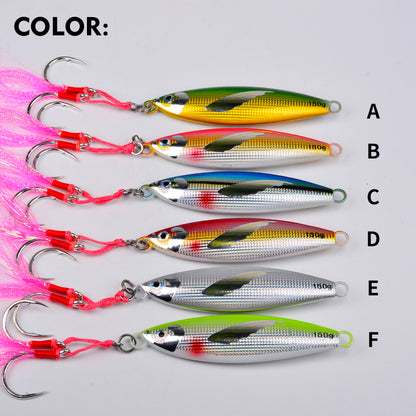 PROBEROS slow pitch lead jigs available in 6 holographic bionic scale colors (Colors A to F)