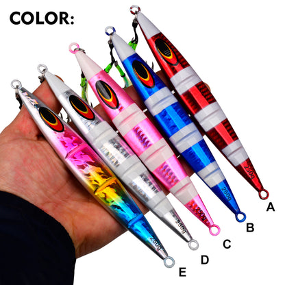 PROBEROS vertical lead jig available in 5 holographic laser coating colors (Color A to E)