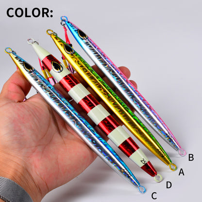 PROBEROS deep sea vertical lead jigs in 5 luminous stripe color options (Color A to E)
