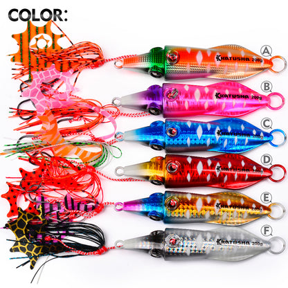 6 Color Options A to F for KATYUSHA Inchiku Squid Jig Saltwater Lures