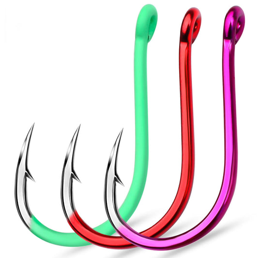 PROBEROS SZ079 Anti-Rust Tin Single Hooks 0.8#-15# 20Pcs Sea Bass Snapper Seabream