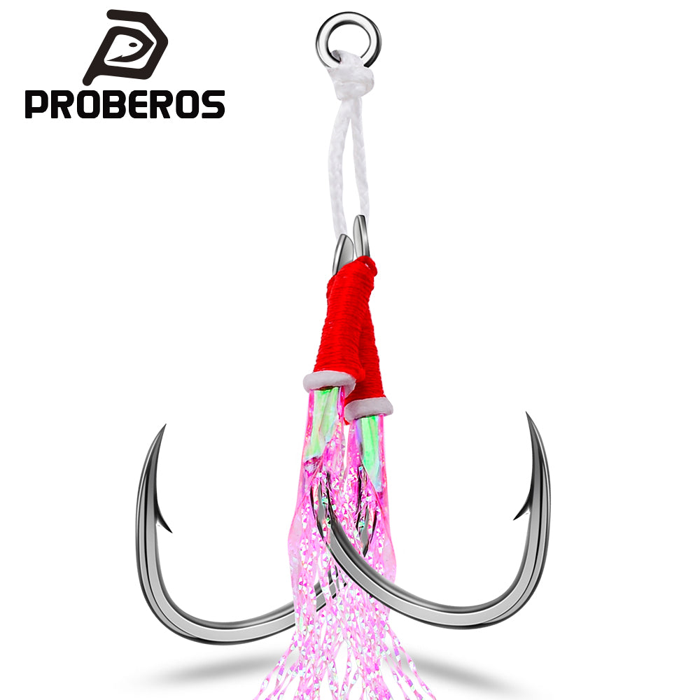 PROBEROS SZ096 Saltwater Jigging Assist Hooks 2 Sets