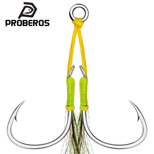 PROBEROS SZ098 Saltwater Jigging Assist Hooks 1/0#-5/0# 2 Sets