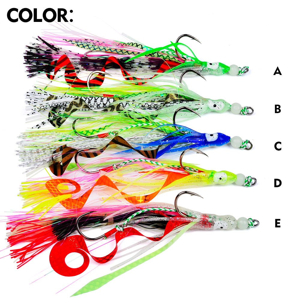 PROBEROS SZ110 octopus assist hooks available in 5 luminous colors A B C D E