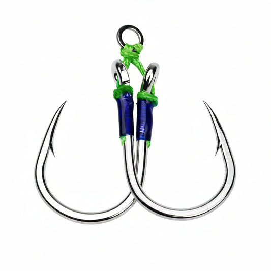 PROBEROS SZ115 Heavy Duty Saltwater Jigging Double Assist Hooks 2Sets Pack