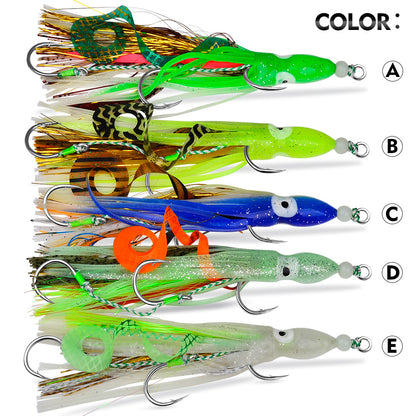 PROBEROS SZ120 octopus assist jig hooks set in 5 luminous colors