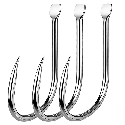 PROBEROS Single Fishing Hooks High Carbon Steel 2#-5/0# 20 Pcs for Bass Snapper