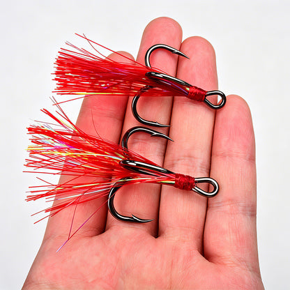 Proberos SZ139 red feather treble hooks
