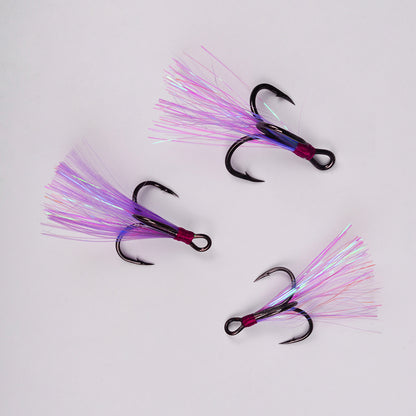 PROBEROS SZ142 Feather Treble Hook Size Comparison
