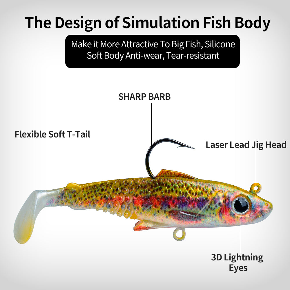 Built-in lead weight for long casting with top anti-snag single hook