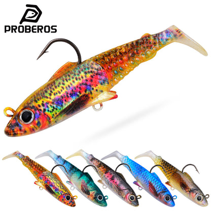 SUNLURE DW6091 soft VIB swimbait lure with single hook lead jig head