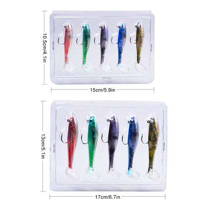 SUNLURE DW6092 5Pcs Per Blister Pack Bag Soft Fishing Lures