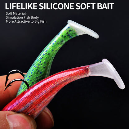 Close-up of Lead Jig Head Swimbait Lure tail