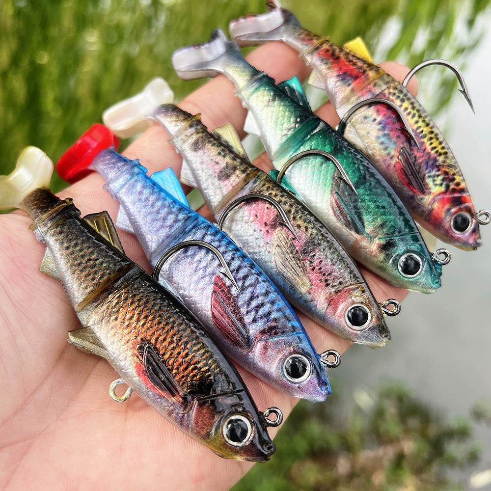 Sunlure DW6093 split tail soft VIB swimbait lure with internal lead head Outdoor landscape photo