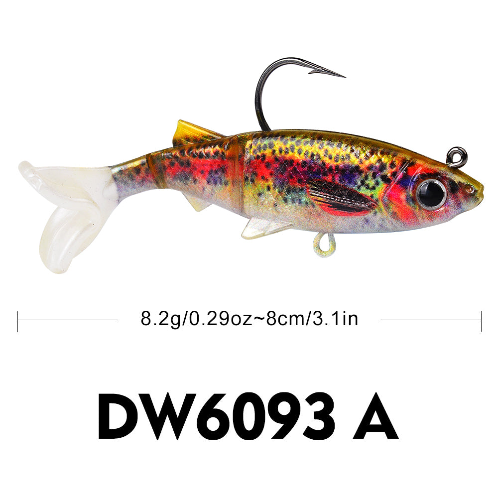Sunlure DW6093 soft VIB swimbait lure color A 8.2g-26.7g
