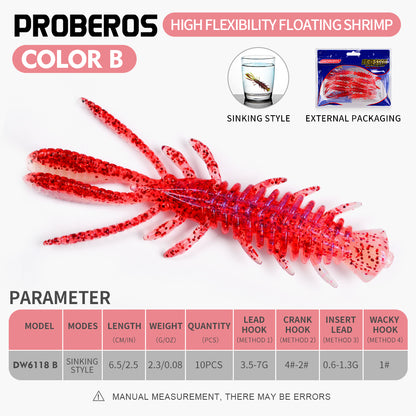 Sunlure crayfish soft bait color B 6.5cm 2.3g
