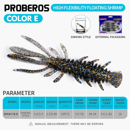 Sunlure crayfish soft bait color E 6.5cm 2.3g