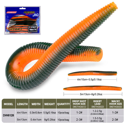 SUNLURE DW6128 Senko Worm Specs 4in 10cm 5.5g and 5in 13cm 8g Size Chart