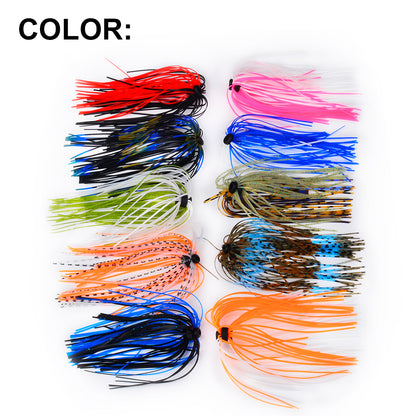 SUNLURE PJ032 Assorted Color Options Silicone Fishing Skirt Tails Group