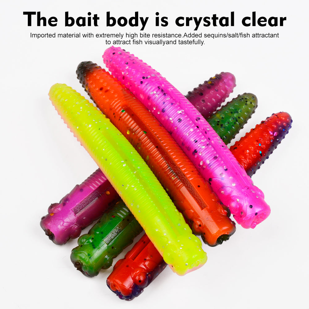 Clear Crystal Ribbed Body with Iridescent Glitter Speck Detail SUNLURE RL007