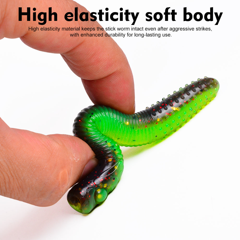 High Elasticity Stretchable Soft Plastic Body of SUNLURE RL007 Worm