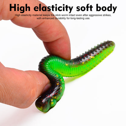 High Elasticity Stretchable Soft Plastic Body of SUNLURE RL007 Worm