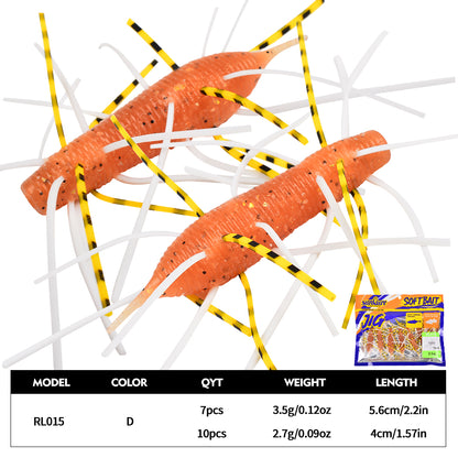 SUNLURE RL015 Lifelike Shrimp Soft Bait Color D