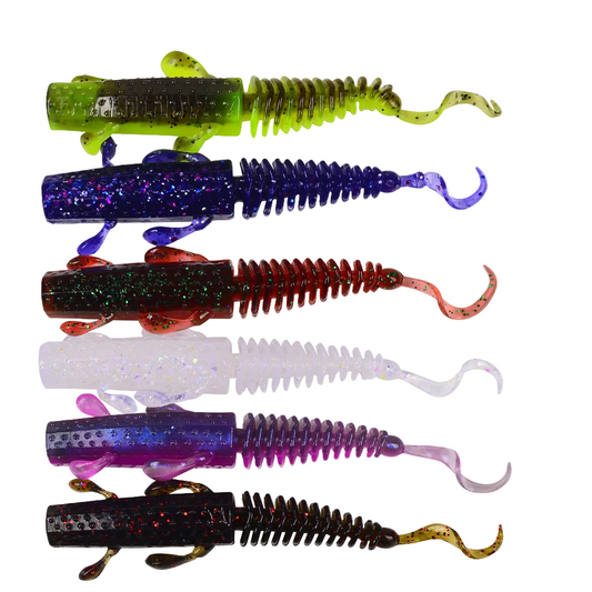 SUNLURE RL017 Ribbed Crayfish Soft Lure 10/14Pcs | 6.8cm 7.6cm