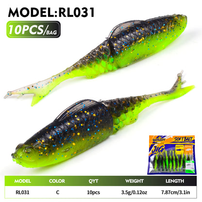 SUNLURE RL031 fork tail soft swimbait lure color c 7.87cm 3.5g