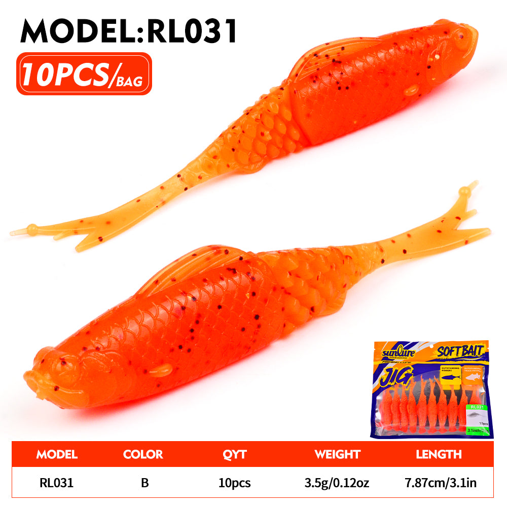 SUNLURE RL031 fork tail soft swimbait lure color b 7.87cm 3.5g