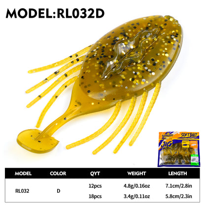 SUNLURE RL032 crawfish soft lure color D 5.8cm 7.1cm