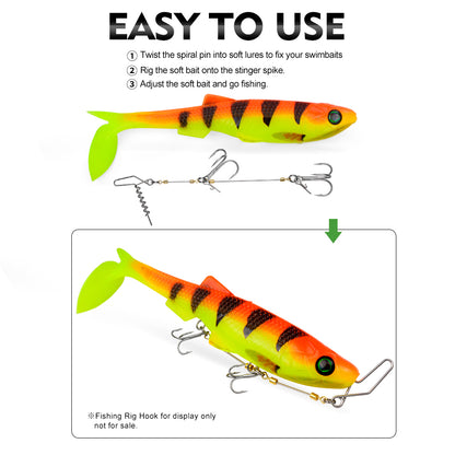 SUNLURE RL5600 soft swimbait rigging guide easy to assemble for freshwater saltwater angling
