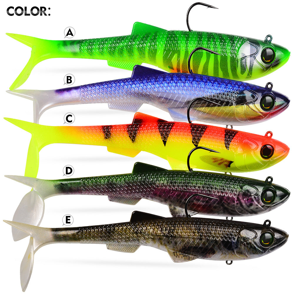 SUNLURE RL5601 Soft Swimbait Color Options A B C D E Chart