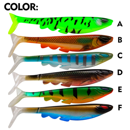 SUNLURE SL1002 T-Tail Soft Swimbaits 6 Color Options Overview