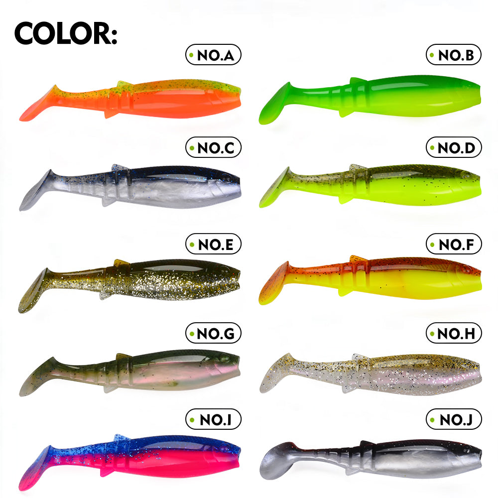 SUNLURE SL1006 Segmented Soft Swimbaits 10 Color Options Overview