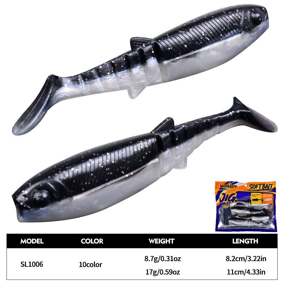 SUNLURE SL1006 Swimbait Specs 8.2cm 8.7g and 11cm 17g Size Chart